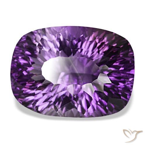 Ametista viola medio naturale da 58,37 ct, taglio a cuscino, VVS-VS
