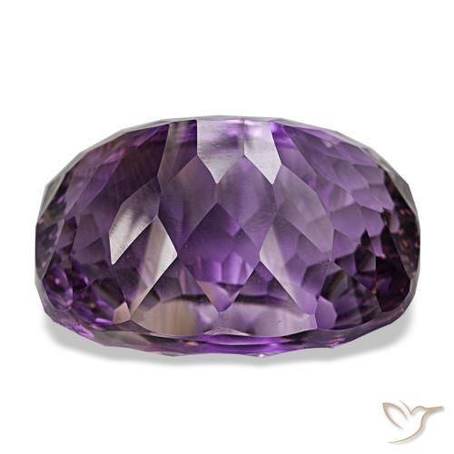 Ametista viola medio naturale da 58,37 ct, taglio a cuscino, VVS-VS