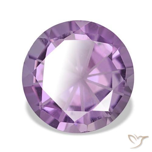 Ametista naturale viola da 2,17 ct, taglio rotondo, VVS