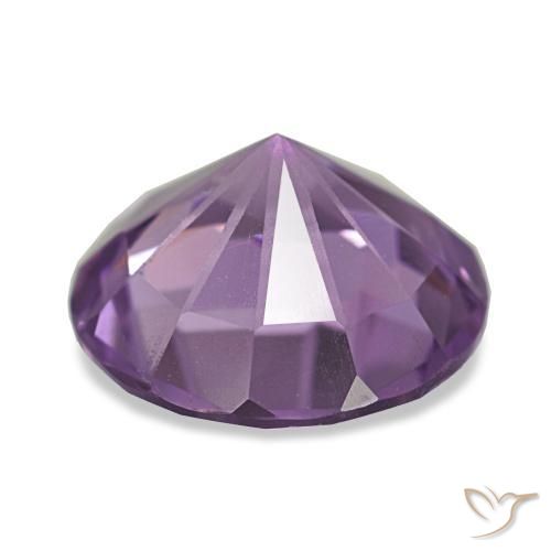 Ametista naturale viola da 2,17 ct, taglio rotondo, VVS