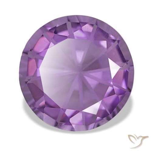 Ametista naturale viola da 2,76 ct, taglio rotondo, VVS
