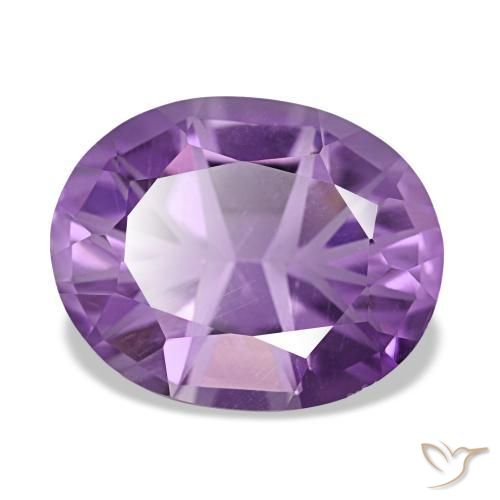 Ametista naturale viola da 4,71 ct, taglio ovale, VVS-VS