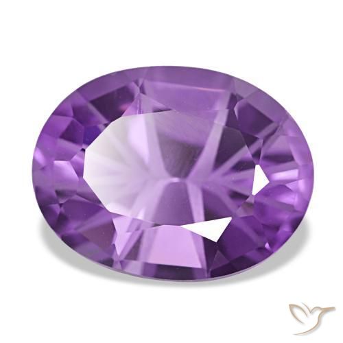 Ametista naturale viola da 3,88 ct, taglio ovale, VVS-VS