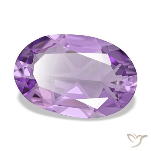 Ametista naturale viola da 2,91 ct, taglio ovale, VVS