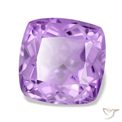 Ametista naturale viola da 4,49 ct, taglio a cuscino, VVS