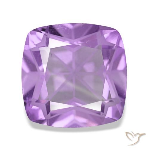 Ametista naturale viola da 3,21 ct, taglio a cuscino, VVS