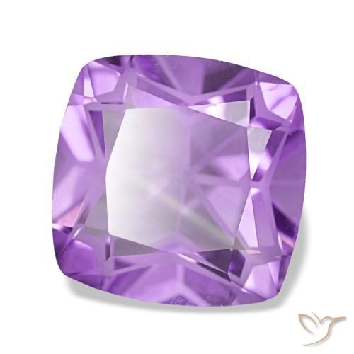 Ametista naturale viola da 3,21 ct, taglio a cuscino, VVS