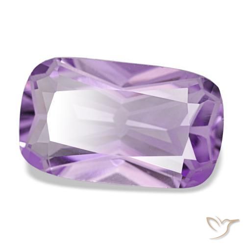 Ametista naturale viola da 3,57 ct, taglio a cuscino, VVS-VS