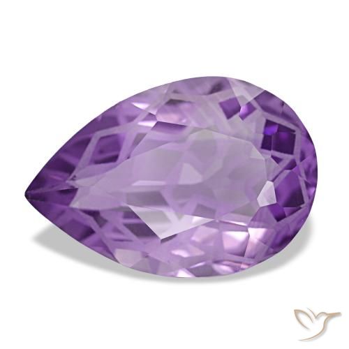 Ametista naturale viola da 3,77 ct, taglio a pera, VVS