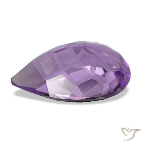 Ametista naturale viola da 3,77 ct, taglio a pera, VVS