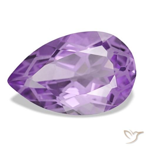 3.41ct viola ametista, taglio a pera, VVS