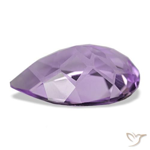Ametista naturale viola da 3,41 ct, taglio a pera, VVS