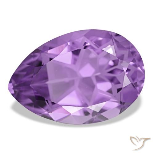 Ametista naturale viola da 11,22 ct, taglio a pera, VVS-VS