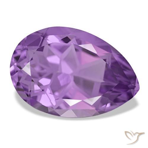 Ametista naturale viola da 11,22 ct, taglio a pera, VVS-VS