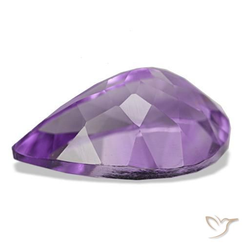 Ametista naturale viola da 5,30 ct, taglio a pera, VS