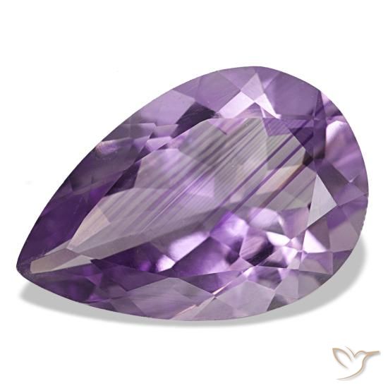 Ametista naturale viola da 4,58 ct, taglio a pera, VVS-VS