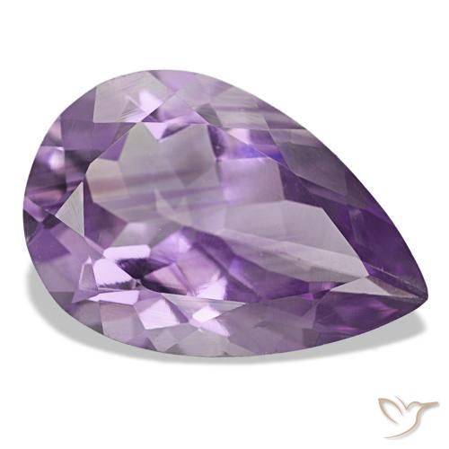 Ametista naturale viola da 4,58 ct, taglio a pera, VVS-VS