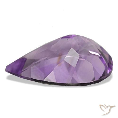 Ametista naturale viola da 4,58 ct, taglio a pera, VVS-VS