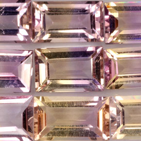 Gemme di Ametrino Bicolore naturale da  ct, Taglio a baguette, VVS-VS