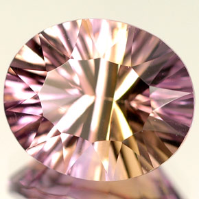 Ametrino Bicolore naturale da 4.18 ct, Taglio ovale, IF