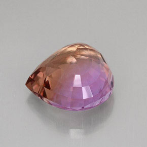 Ametrina naturale bicolore da 21,75 ct, taglio a pera, VVS