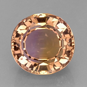 Ametrina naturale bicolore da 15,84 ct, taglio ovale, IF