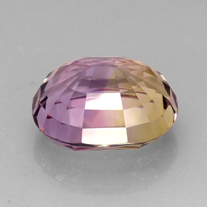 Ametrina naturale bicolore da 21,12 ct, taglio ovale, VVS