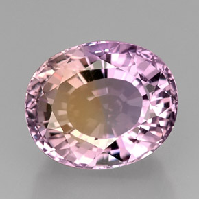 Ametrina naturale bicolore da 22,52 ct, taglio ovale, IF