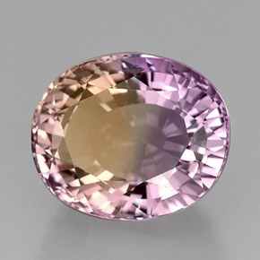 Ametrina naturale bicolore da 22,52 ct, taglio ovale, IF