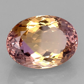Ametrina naturale bicolore da 21,11 ct, taglio ovale, IF