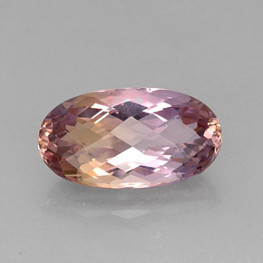 Ametrina naturale bicolore da 12,86 ct, taglio ovale, IF