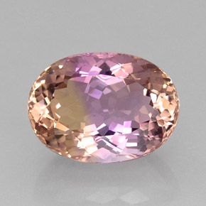 Ametrina naturale bicolore da 16,60 ct, taglio ovale, IF