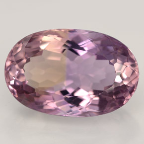 Ametrino Bicolore naturale da 12.14 ct, Taglio ovale, VVS