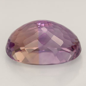 Ametrino Bicolore naturale da 12.14 ct, Taglio ovale, VVS