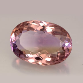 Ametrina naturale bicolore da 12,47 ct, taglio ovale, VVS-VS