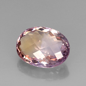 Ametrino Bicolore naturale da 16.37 ct, Taglio ovale, VVS