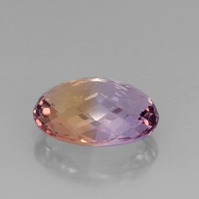 Ametrino Bicolore naturale da 16.37 ct, Taglio ovale, VVS