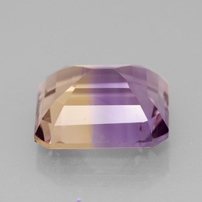 Ametrina naturale bicolore da 6,02 ct, taglio smeraldo, VVS