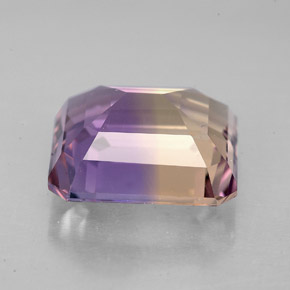 Ametrino Bicolore naturale da 5.87 ct, Taglio smeraldo, VVS