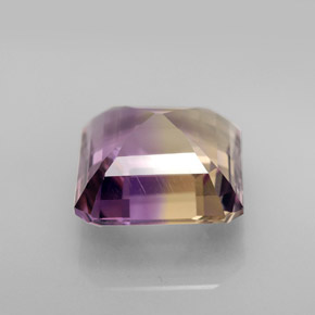Ametrina naturale bicolore da 6,36 ct, taglio smeraldo, VVS-VS