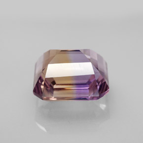 Ametrina naturale bicolore da 5,79 ct, taglio smeraldo, VVS
