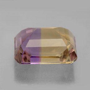 Ametrina naturale bicolore da 7,94 ct, taglio smeraldo, VVS