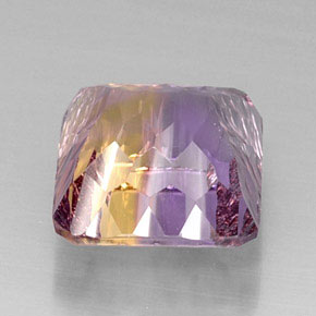 Ametrino Bicolore naturale da 13.59 ct, Taglio smeraldo, VVS