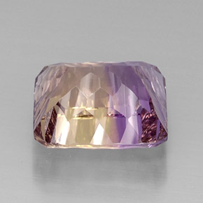 Ametrina naturale bicolore da 12,66 ct, taglio smeraldo, VVS-VS