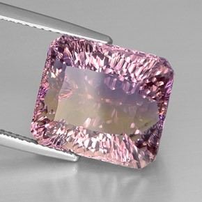 Ametrina naturale bicolore da 13,31 ct, taglio smeraldo, VVS