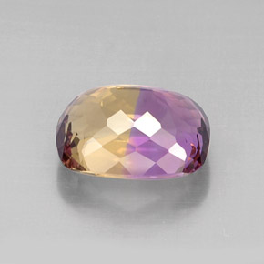 Ametrina naturale bicolore da 11,72 ct, taglio a cuscino, VVS