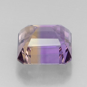 Ametrina naturale bicolore da 12,11 ct, taglio smeraldo, VVS