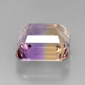 Ametrina naturale bicolore da 11,17 ct, taglio smeraldo, VVS