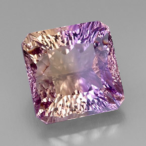Ametrina naturale bicolore da 13,21 ct, taglio smeraldo, VVS