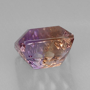 Ametrina naturale bicolore da 13,21 ct, taglio smeraldo, VVS